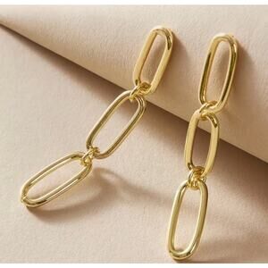Gold Chain Link Earrings